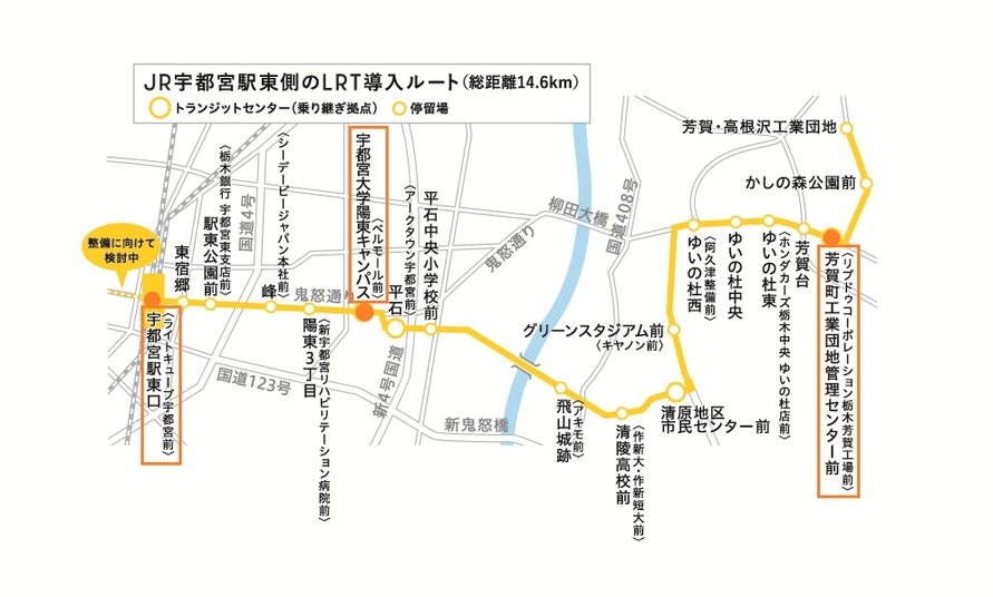 バスと乗り換えができる停留場は？